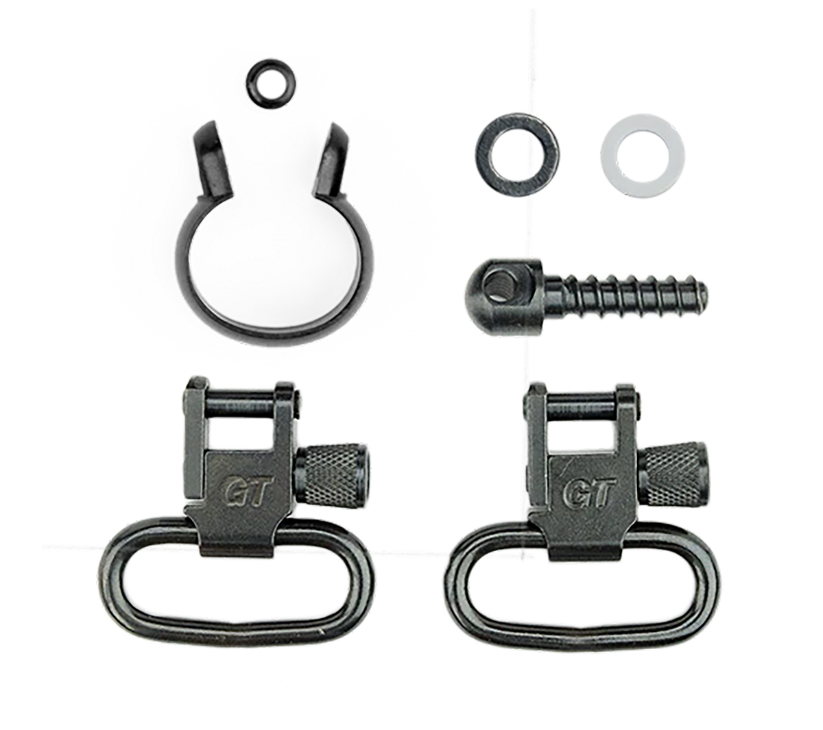 GrovTec GTSW41 Barrel Band Swivel Set 1" Black Steel - Uberti 1866/1873 Lever Action