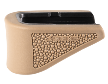 Hogue 18223 OverMolded Rubber Grip Extension Base Pad for Glock 42 .380 ACP 6-Rd - FDE