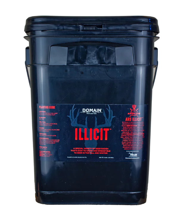 Domain Outdoor Illicit Food Plot Seed 1/2 Acre 3 lb - Deer Radish Blend