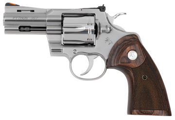 Colt Mfg Python 357 Mag/38 Special 3" 6-Shot DA/SA Revolver - Stainless/Walnut