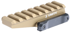 Unity Tactical FAST Optic Riser 3.60" Picatinny Mount - FDE