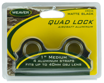 Weaver Mounts Quad Lock Detachable Scope Rings 1" Medium Matte Black - Quick Detach