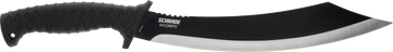 Schrade Decimate Parang 11.75" Parang Plain Black Oxide 3Cr13 Steel Fixed Blade Knife - Black Rubber Overmold Handle