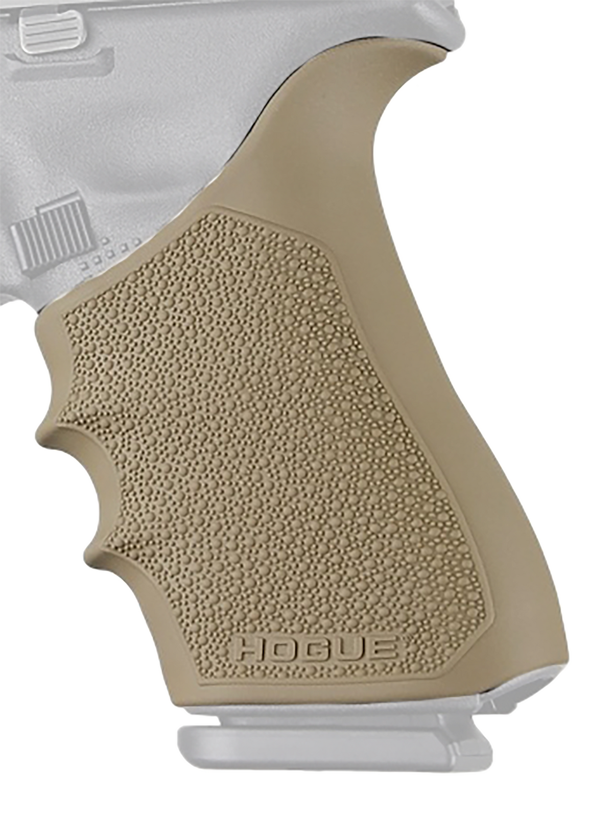 Hogue HandAll Beavertail Grip Sleeve Flat Dark Earth Rubber - Glock 17/34 Gen 1/2/5