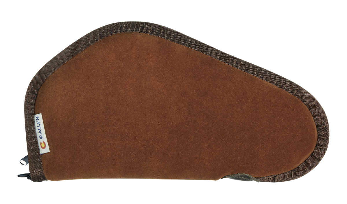 Heritage Cases 8611 Handgun Case 11" Brown Suede w/Black Trim - Lockable