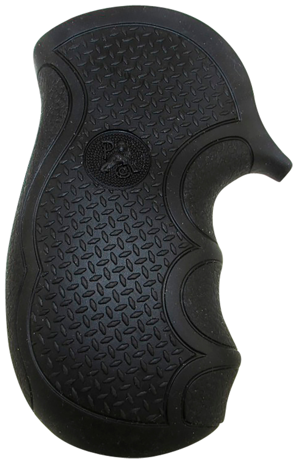 Pachmayr Diamond Pro Grip Diamond Checkering Black Rubber w/ Finger Grooves for Ruger LCR