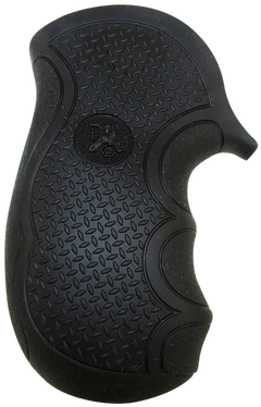 Pachmayr Diamond Pro Grip Diamond Checkering Black Rubber w/ Finger Grooves for Ruger LCR