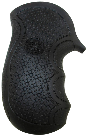 Pachmayr Diamond Pro Grip Diamond Checkering Black Rubber w/ Finger Grooves for Ruger LCR