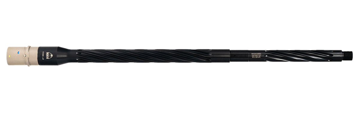 Faxon Firearms Match Series 308 Win 20" 1:10 5R Spiral Fluted AR-10 Barrel - 416-R Stainless Salt Bath Nitride