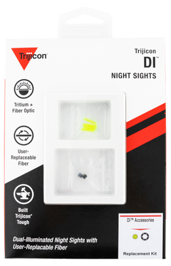 Trijicon AC50011 DI Night Sight Standard Replacement Kit Green Fiber & Black Retainer