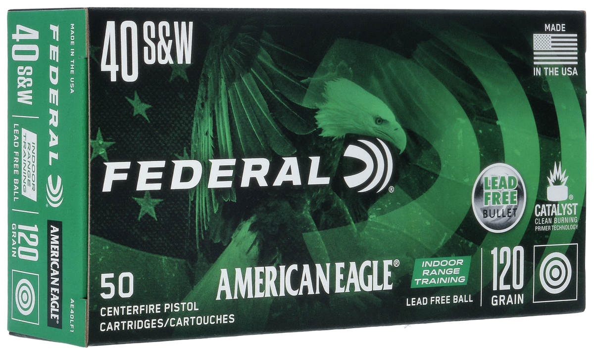 Federal American Eagle Indoor Range Training 40 S&W 120gr Lead-Free IRT - Box or Case