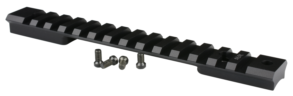 Warne 7672M Mountain Tech Tactical Rail Black Anodized 7075-T6 Aluminum, Fits HS Precision/Bergara Premier/Remington 700 Long Action, 0 MOA