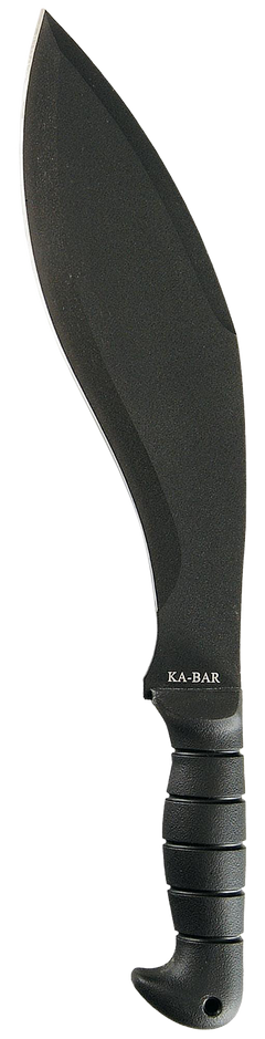 Ka-Bar 1249 Kukri Machete 11.5" SK-5 Steel Blade Black TPR Handle - Cordura/Leather Sheath