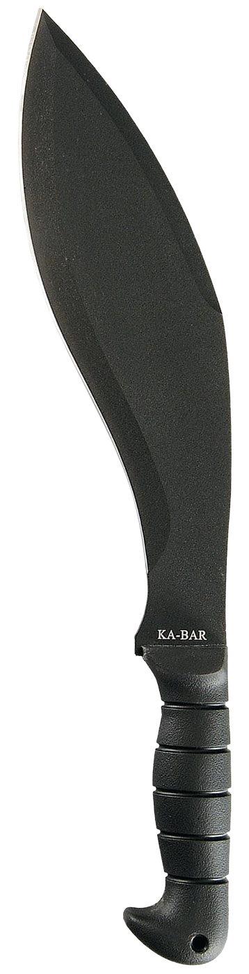 Ka-Bar 1249 Kukri Machete 11.5" SK-5 Steel Blade Black TPR Handle - Cordura/Leather Sheath