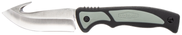 Old Timer Trail Boss 3.70" Gut Hook Fixed Blade Plain Stainless Steel - Includes Sheath