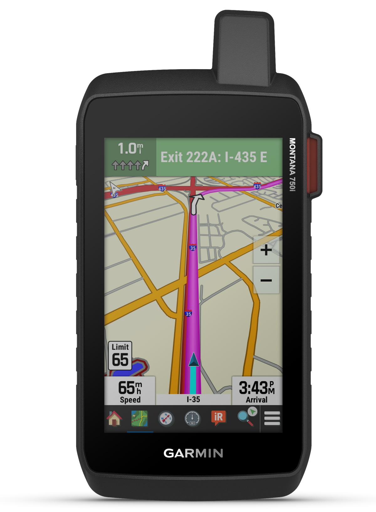 Garmin Montana 750i Handheld GPS Navigator 5" Touchscreen inReach 16GB Black