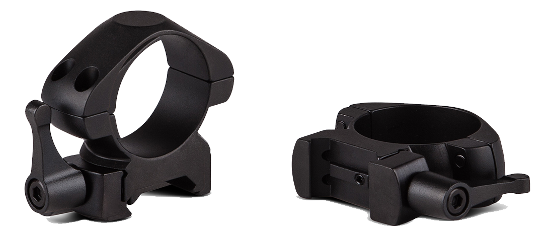 Konus 7407 Steel Rings 1" Quick Release Medium 0 MOA - Matte Black