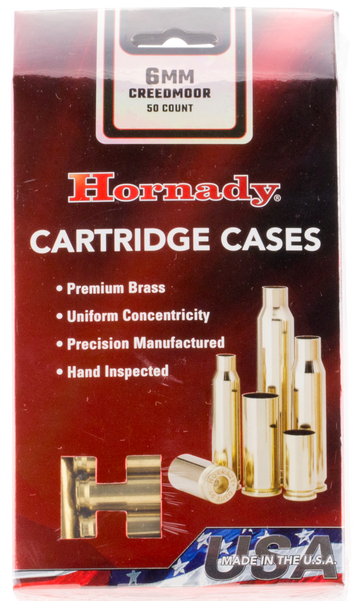 Hornady 86280 Unprimed Brass 6mm Creedmoor 50 Count