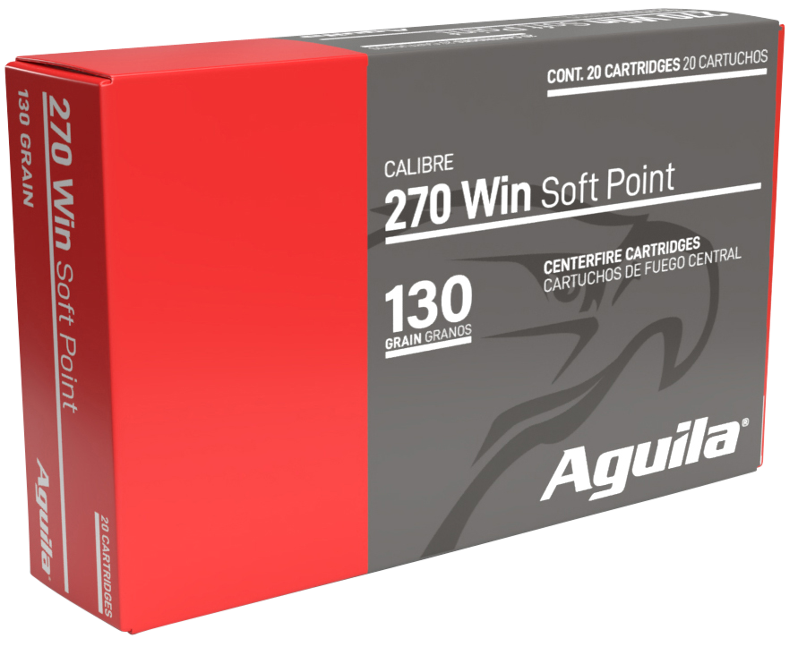 Aguila 270 Win 130gr InterLock Boat Tail Soft Point - Box or Case
