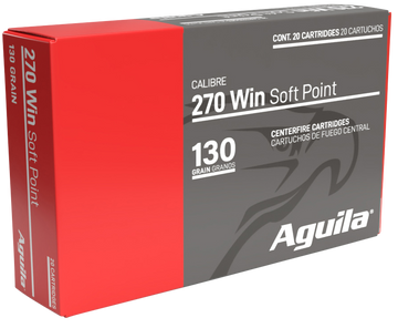 Aguila 270 Win 130gr InterLock Boat Tail Soft Point - Box or Case