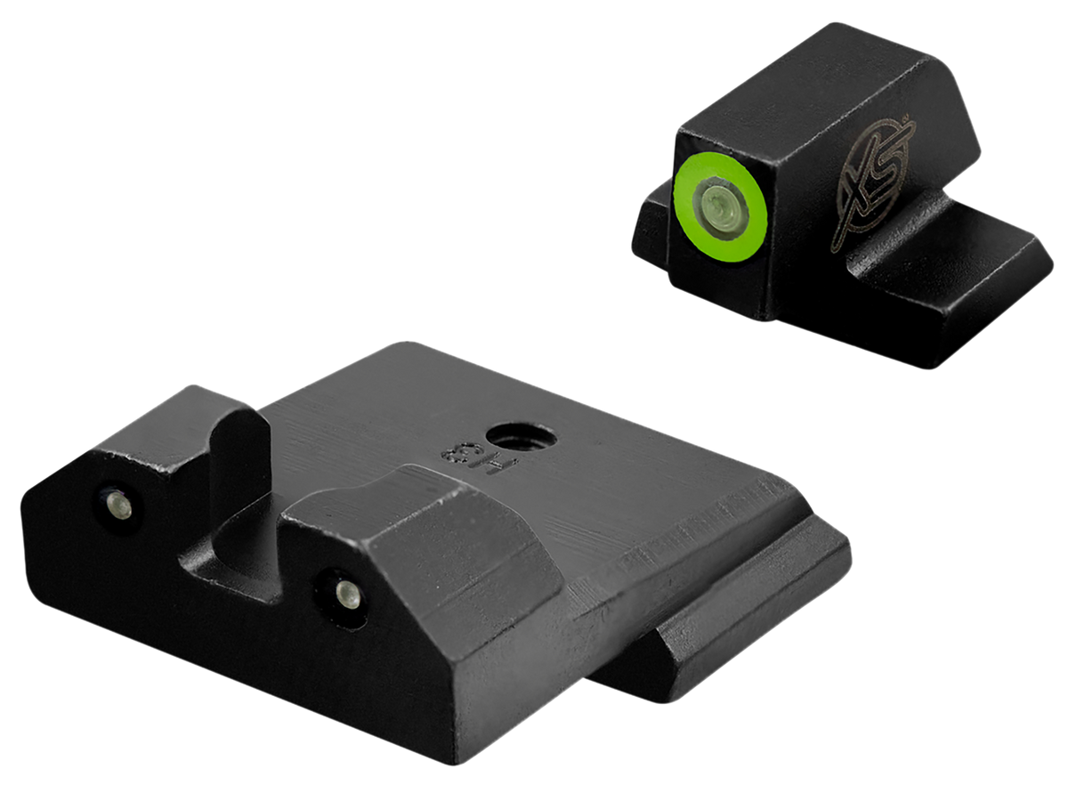 XS Sights R3D Night Sights for S&W M&P Shield - 3-Dot Green Tritium Green Outline
