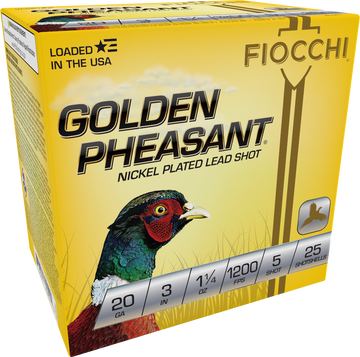 Fiocchi Golden Pheasant Extrema 20 Gauge 3" 1-1/4 oz #5 Shot 1200 fps - Box or Case