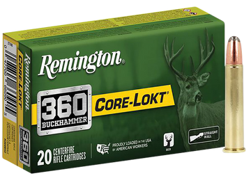 Remington Ammunition Core-Lokt 360 Buckhammer 200gr Soft Point - Box or Case