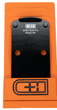 C&H Precision SGRXRSHFIL SIG P320 RX/Pro/AXG Series Red Dot Adapter Plate - Black Anodized - Trijicon/Holosun Pattern