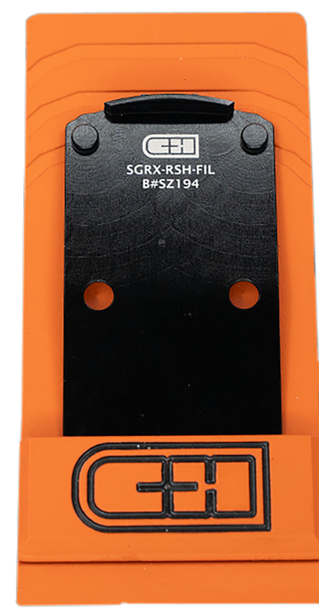 C&H Precision SGRXRSHFIL SIG P320 RX/Pro/AXG Series Red Dot Adapter Plate - Black Anodized - Trijicon/Holosun Pattern