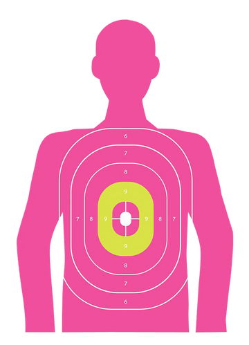 EZ-Aim 15646 In the Pink Silhouette Paper Target 12"x18" Pink 8 Pack