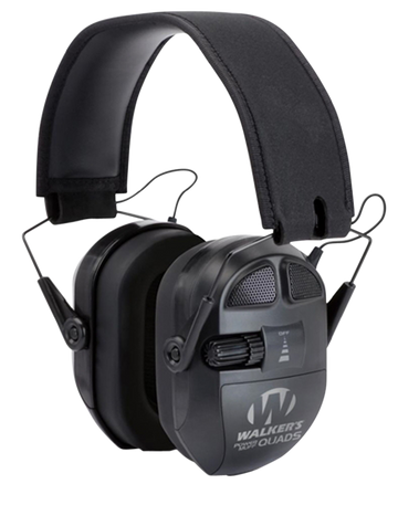 Walkers Game Ear Ultimate Power Quad Muff 26 dB Over the Head Electronic Earmuff