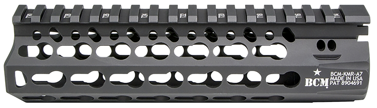 BCM KMR Alpha 7" KeyMod Free-Float Handguard - Black Anodized - AR-15