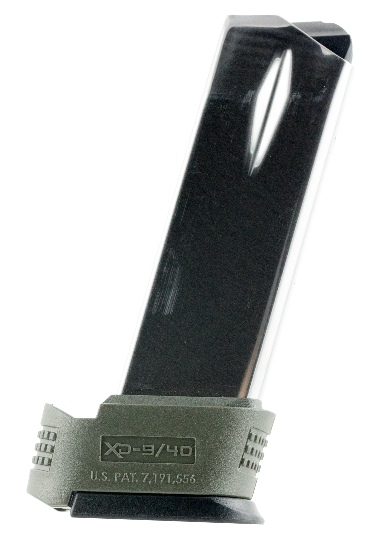 Springfield Armory XD Subcompact 40 S&W 12rd Extended Magazine - Stainless Steel/OD Green