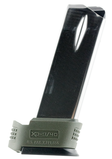 Springfield Armory XD Subcompact 40 S&W 12rd Extended Magazine - Stainless Steel/OD Green