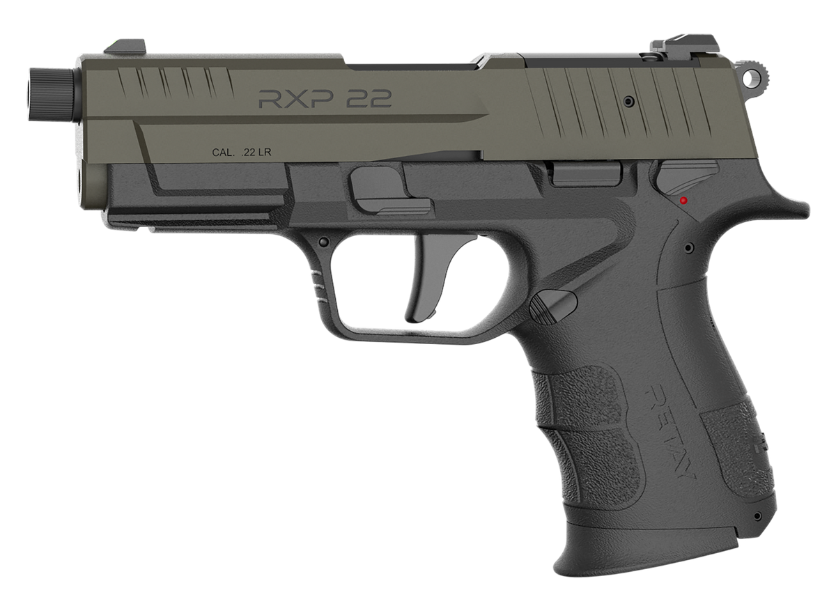 Retay USA RXP 22 LR 4" 13+1 DA/SA Semi-Auto Pistol - OD Green Slide/Black Frame