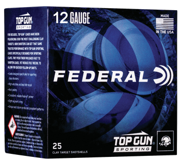 Federal Top Gun 12 Gauge 2.75" 1 oz #7.5 Shot 25 Rd - Box or Case