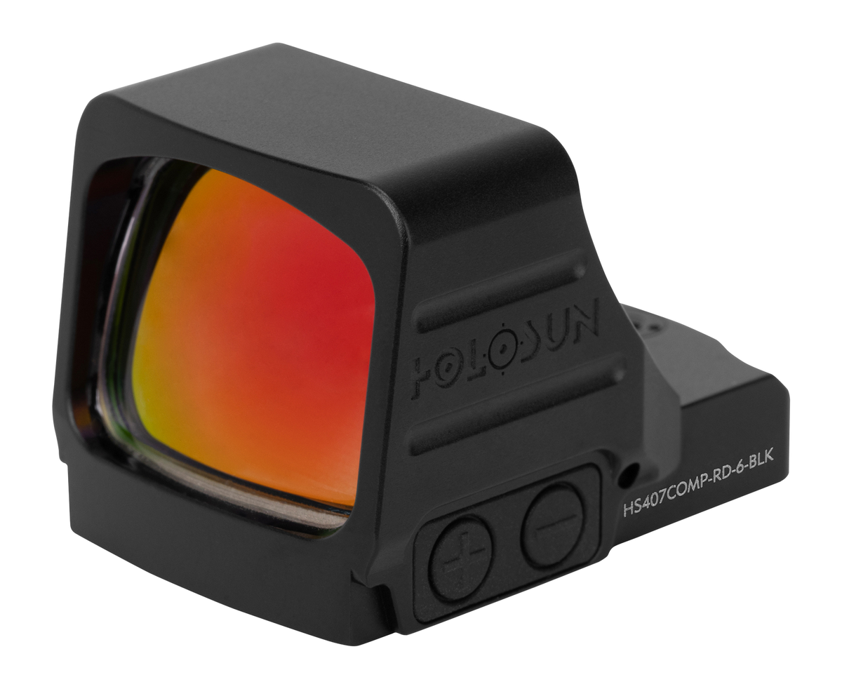 Holosun HS407COMP 1x 1.1"x0.87" 6 MOA Red Dot Reflex Sight - Black Anodized