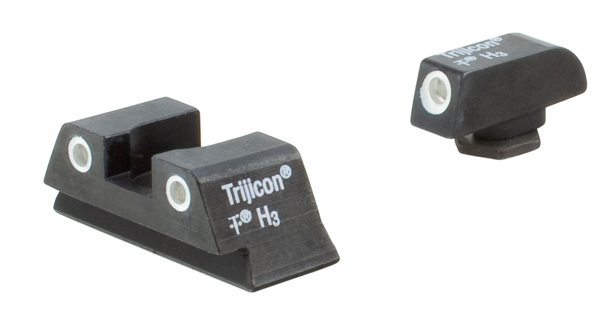 Trijicon Bright & Tough Night Sights Green Tritium White Outline - Glock 42/43/43X/48 Set