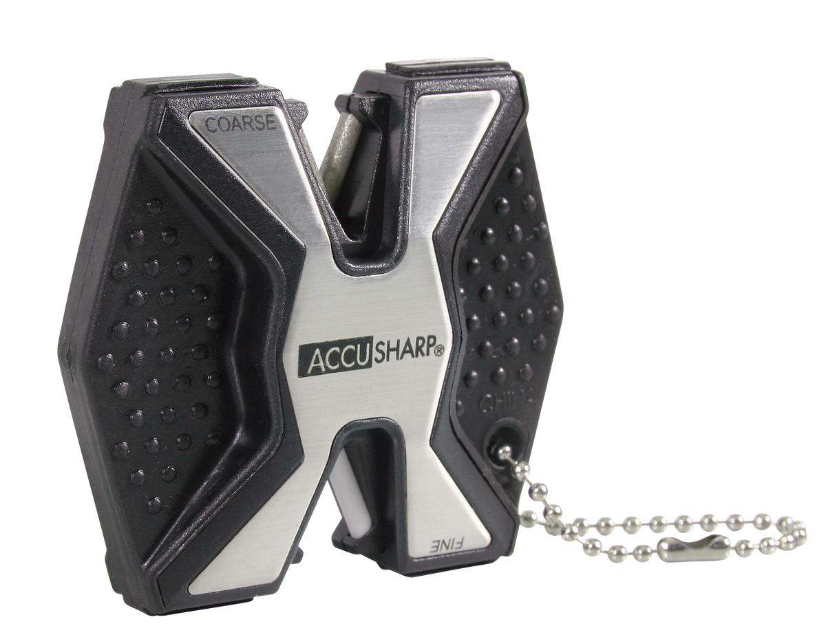 Accusharp 017C Diamond Pro 2-Step Knife Sharpener Diamond/Ceramic Coarse/Fine Aluminum Black/White