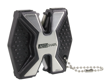 Accusharp 017C Diamond Pro 2-Step Knife Sharpener Diamond/Ceramic Coarse/Fine Aluminum Black/White