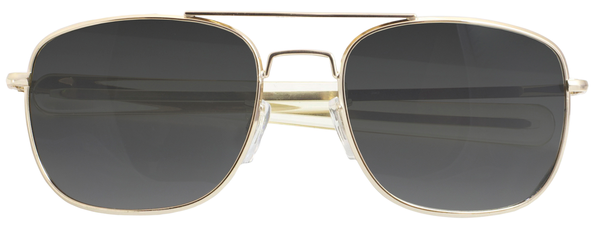 Humvee Accessories 52B Pilot Sunglasses 52mm Polarized Gray Lens Gold Frame