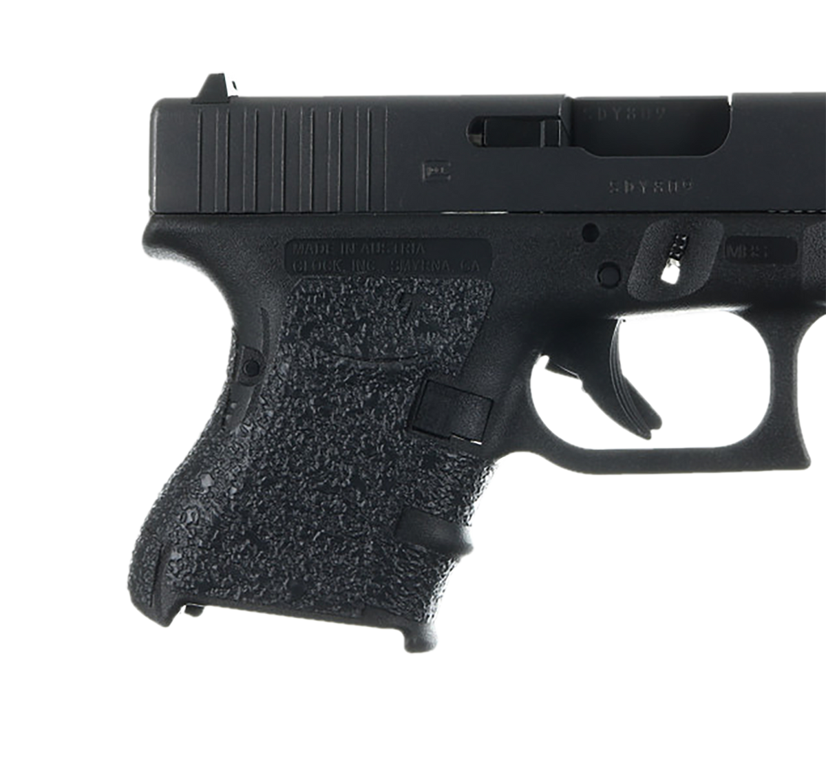 Talon Grips 117R Adhesive Grip - Glock 26/27/28/33/39 Gen4 Medium Backstrap Black Rubber