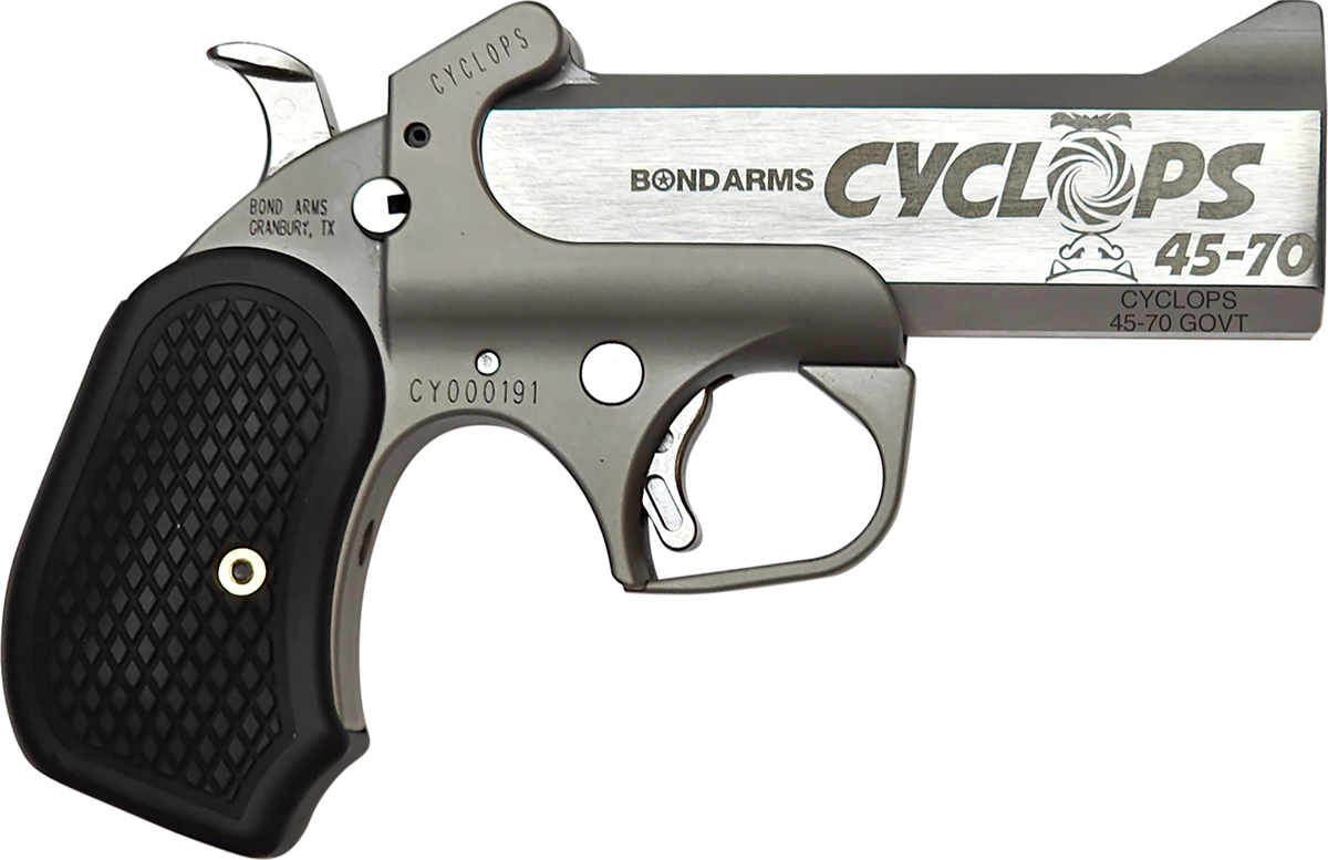 Bond Arms Cyclops Big Bore 45-70 Gov 4.25" 1rd Break-Action Pistol - Matte Stainless