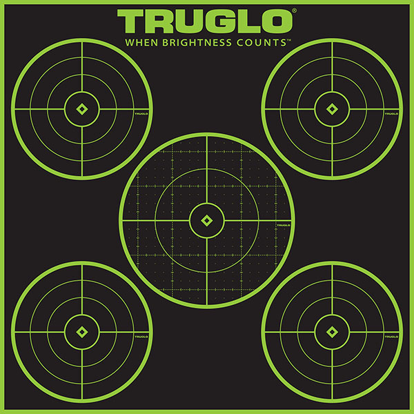 TruGlo TG11A12 Tru-See 12x12 5-Bull Splatter Target 12 Pack