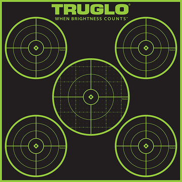TruGlo TG11A12 Tru-See 12x12 5-Bull Splatter Target 12 Pack