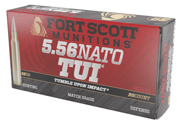 Fort Scott Munitions Tumble Upon Impact (TUI) 5.56x45mm NATO 62gr Solid Copper Spun - Box or Case