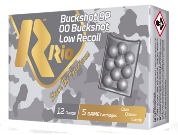 Rio Ammunition Royal Buck Low Recoil 12 Gauge 2.75" 9-Pellet 00 Buckshot 5 Rd - Box or Case