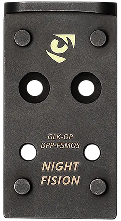 Night Fision Optic Adapter Plate DeltaPoint Pro to Glock Full Size MOS - Black Nitride Stainless Steel