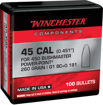 Winchester Ammo Power-Point 450 Bushmaster 260gr 100 Rd