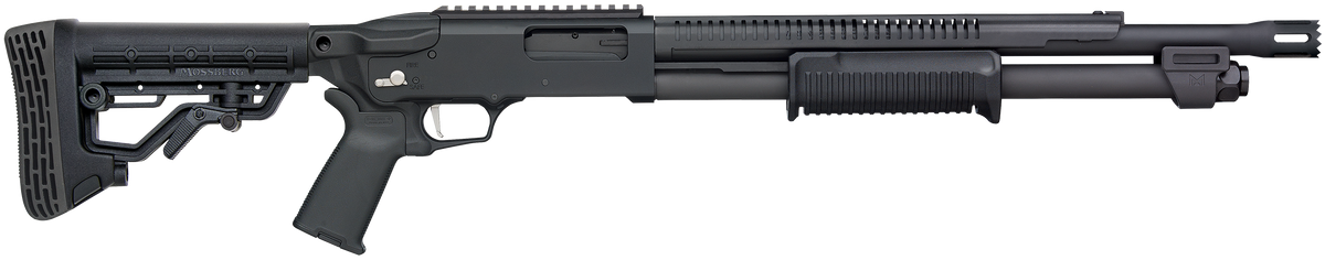 Mossberg 590R Stand-Off 12 Gauge 18.5" 6+1 Pump-Action Shotgun - Adj. Stock, Heat Shield